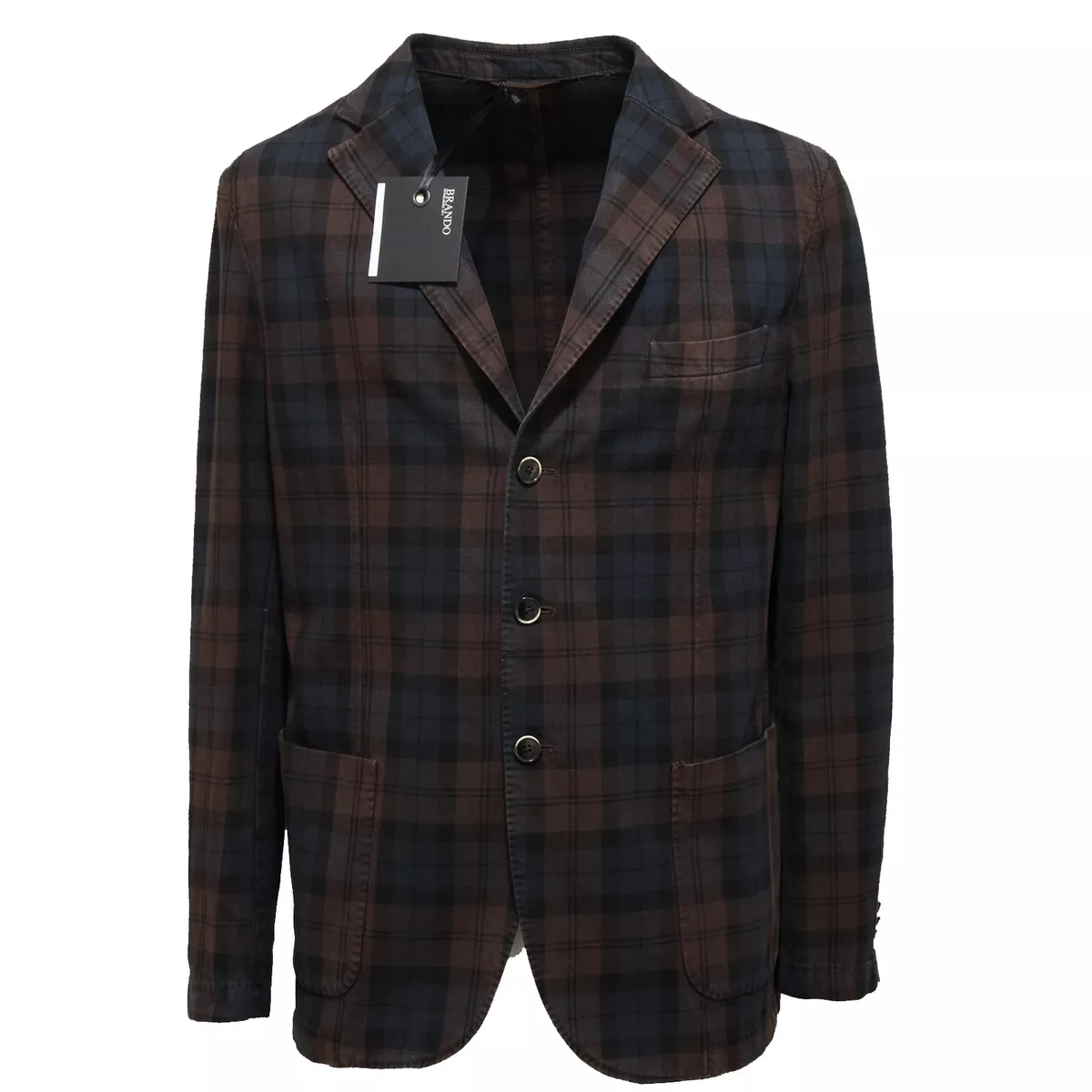 93954 giacca marrone e blu BRANDO giacche uomo jacket men eBay