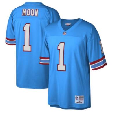 Warren Moon Houston Oilers NFL Blue Throwback Jersey UK