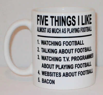 5 Dinge, die ich so mag wie Fußball Tasse kann personalisiert Fan Spieler Fußball Geschenk