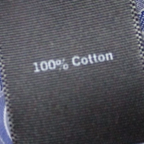 Camisa con botones Marc Anthony para hombre grande delgada azul blanco a rayas 100 % algodón Foto 3 de 4