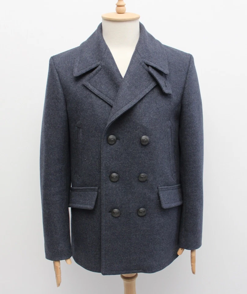Men's GUCCI Wool Double Breasted Pea Coat Overcoat RARE Size 50 ~M made in ITALY - Image 2 of 4