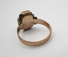 Victorian 10K Yellow Gold White Stone Onyx Cameo Ring Size 4.5 [R300] — photo 8
