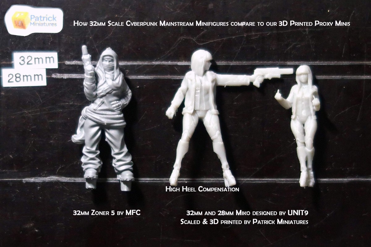 Figurine Imprimée En 3D NOMAD SPACEWEAR - Style Cyberpunk / Sci-Fi Pour Wargame Et Collection