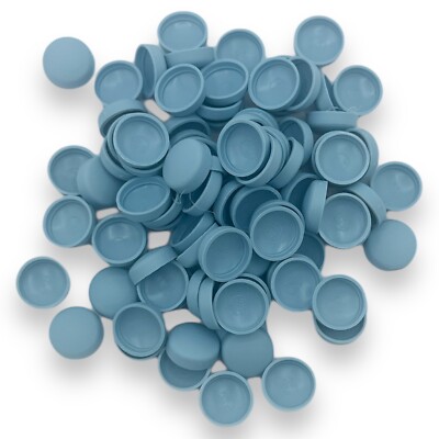 Domschraube Abdeckkappen meerblau, zweiteilig matt 6/8g Snap-Caps  Schrauben