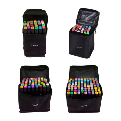 24-80 Colors Alcohol Based Markers Dual Tip Drawing Markers Set for Drawing