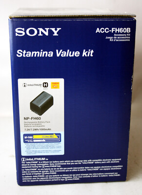 SONY HANDYCAM STAMINA VALUE KIT ACC-FH60B ACCESSORY KIT BATTERY NP