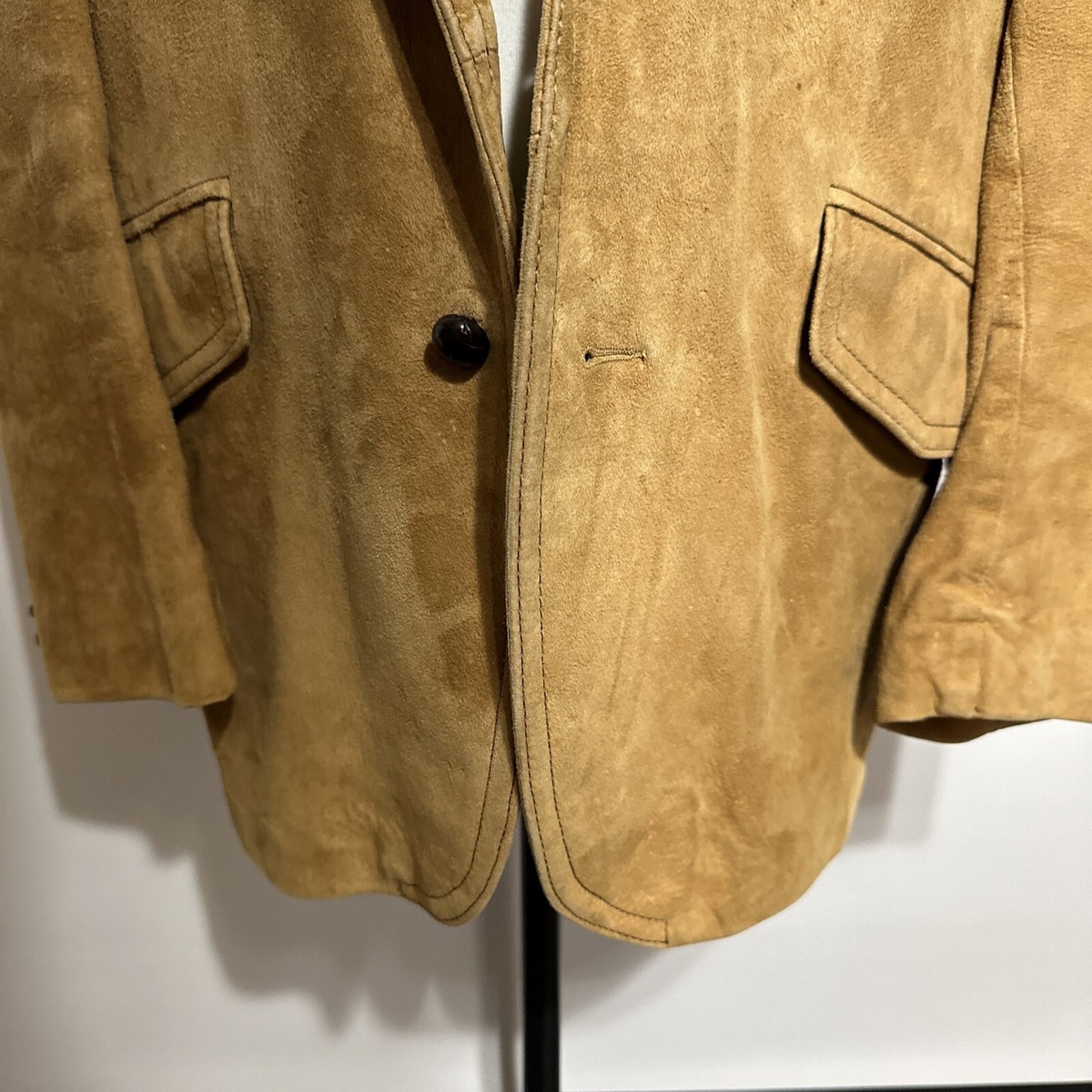 Vintage 60's Star Sportswear Kurland Men Tan Soft Suede Leather