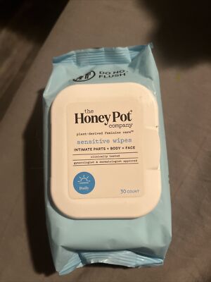 Sensitive Intimate Wipes by THE HONEY POT, 30 count