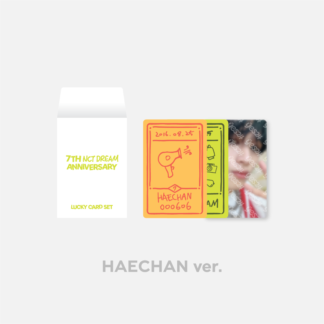 NCT DREAM 7th ANNIVERSARY OFFICIAL MD GOODS LUCKY CARD SET +