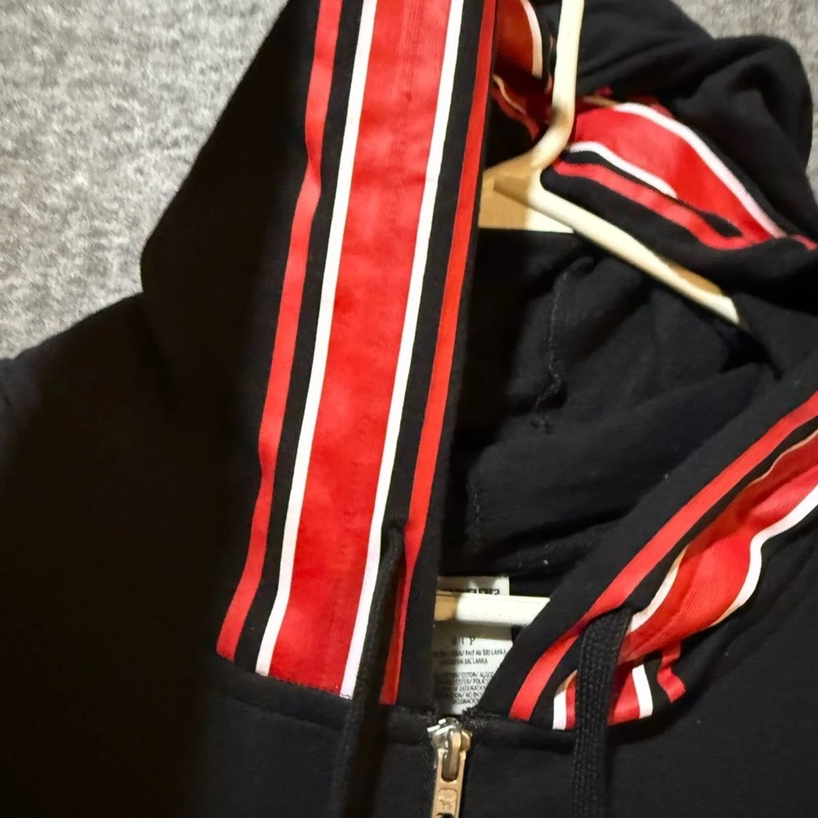 UNDERCOVER Felpa con cappuccio pullover rosa Victorias Secret Ohio State donna S nero rosso paillettes bling