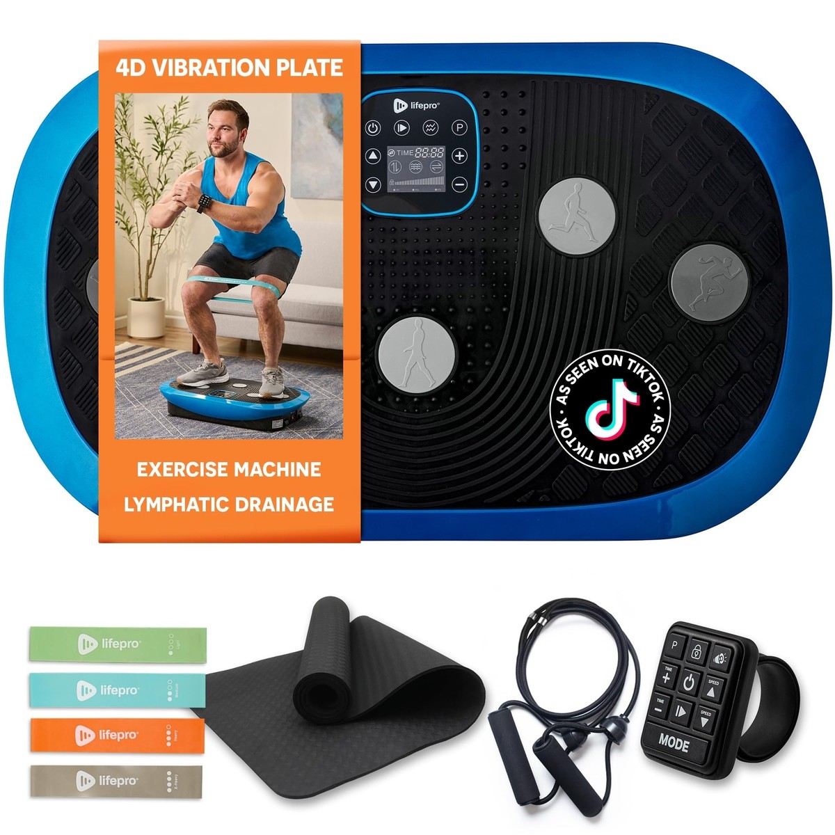 LifePro Rumblex Plus 4D Vibration Plate Exercise Machine -Triple