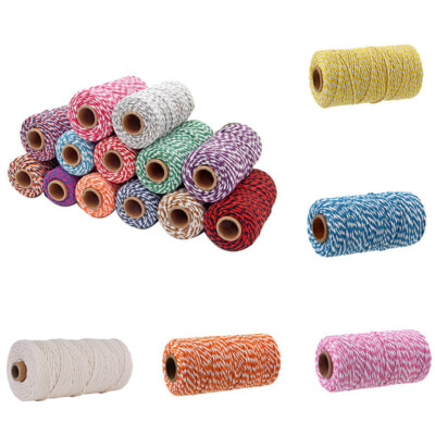 Handmade Christmas String Gift Wrap Tags Bakers Twine 100m Cotton Rope Crafts