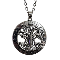Pentakel Lebensbaum Halskette AnhäNger Kette Halskette Rune Pagan Wicca Schmuck