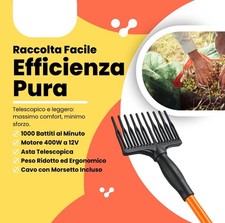 Abbacchiatore Olive Scuotitore Raccogli Scuotiolive Elettrico 3 Metri 400W - Miniatura 2