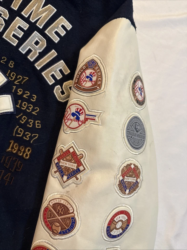 New York Yankees 26X World Series Champions Varsity Letterman Jacket Youth 14/16 - Image 4 of 4