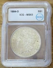 1884 O Morgan 90% Silver Dollar ICG MS63 - 3887490289