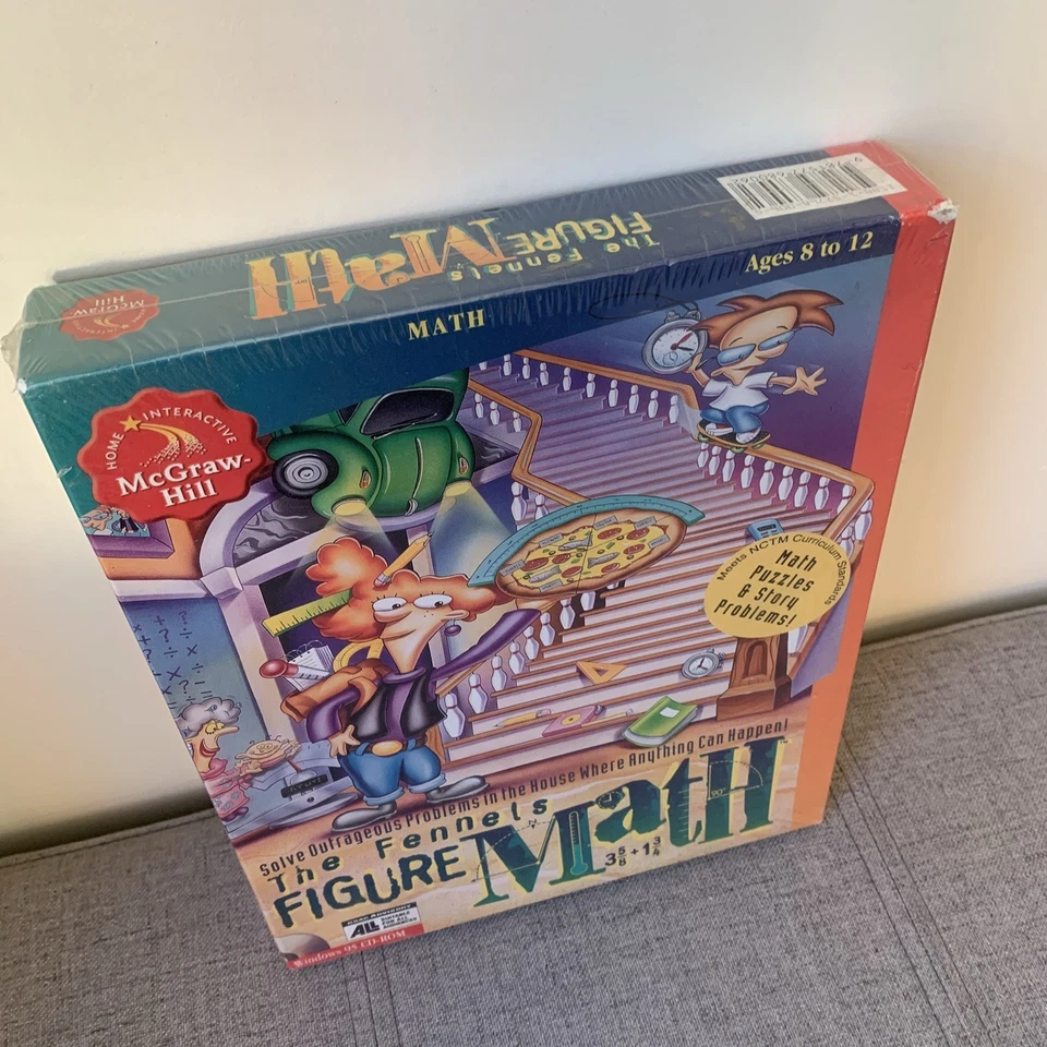 VTG Sealed 1996 The Fennels Figure Math CD Rom Windows 95 Big Box. Mcgraw Hill - Image 2 of 4