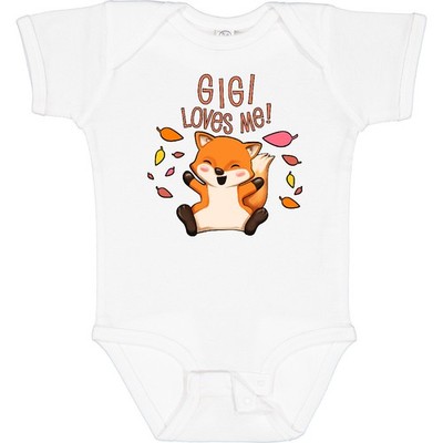 Inktastic Gigi Loves Me!- Cute Baby Fox Baby Bodysuit Family Foxes Grandma Tail