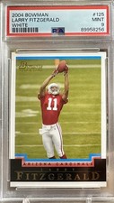 2004 Bowman White Larry Fitzgerald RC PSA 9 #125 Rookie HOF Super Rare! /165 🔥