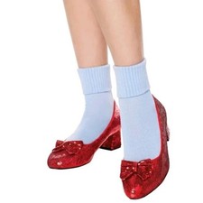 Wizard of OZ Shoes Dorothy Ruby Red Sequins Costume Shoes Size 4.5 JUDY Ellie