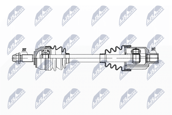 NTY Antriebswelle NPW-PL-135 FüR Opel-image