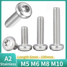 Image of TX Torx Button Head Machine Screws Bolts A2 Stainless Steel M5 M6 M8 M10 ISO7380