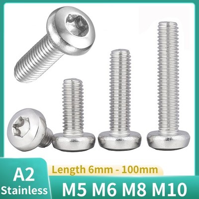 TX Torx Button Head Machine Screws Bolts A2 Stainless Steel M5 M6 M8 M10 ISO7380