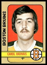 1972-73 Topps Hockey Card Carol Vadnais Boston Bruins #85 EX-MT