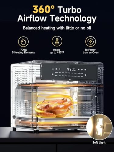 26.4 QT Stainless Steel Air Fryer Toaster Oven Combo with Convection 26.4 QT Stainless Steel Air Fryer Toaster Oven Combo with Convection
