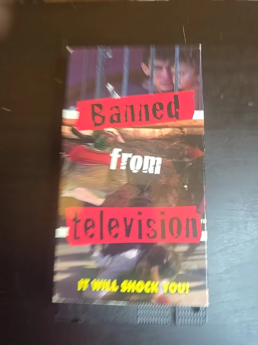BANNED FROM TELEVISION VHS Tape 1998 Caught on Camera Not Rated