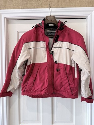 Obermeyer Alt3 Hydrolock Red & White Ambition Ski Jacket Coat Womens Size 10