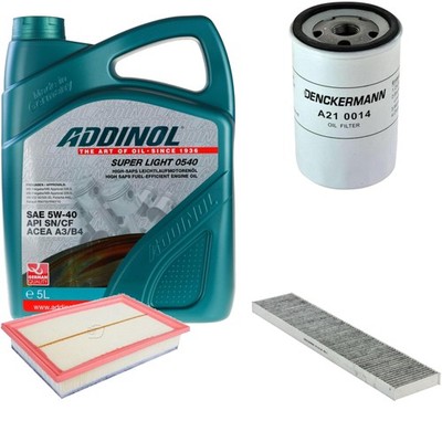 DENCKERMANN Inspektionspaket ADDINOL SUPER LIGHT 5W-40 5L für Ford Galaxy 2.3