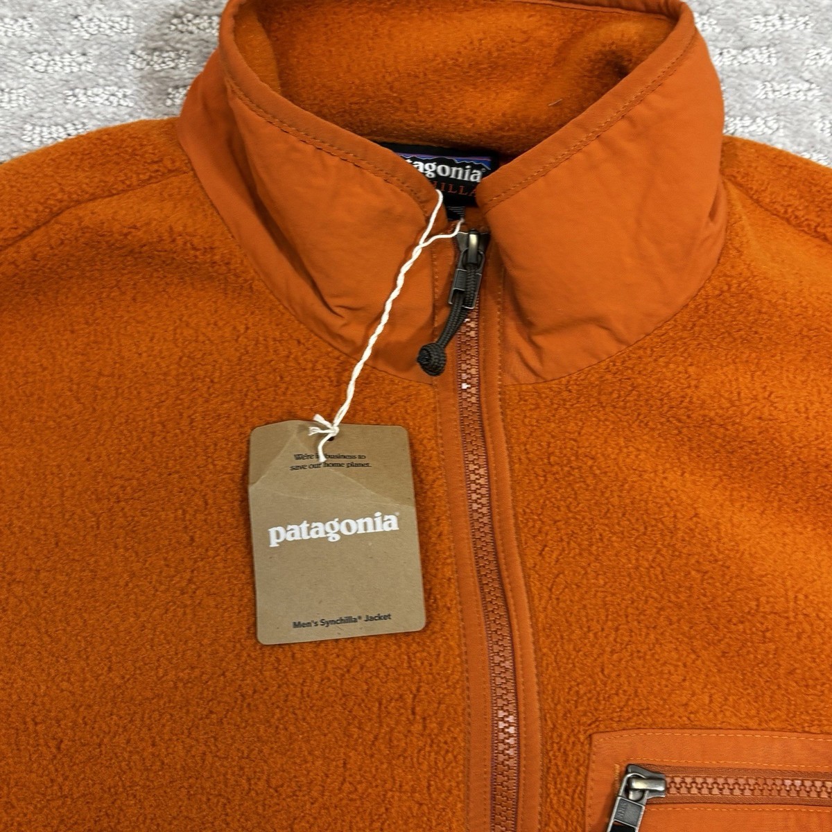 Patagonia 22991 Synchilla Jacket Redtail Rust Full Zip Fleece Mens