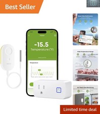 Wifi Freezer Thermometer Alarm, Email Alert, App Notification, 2- Data Expo