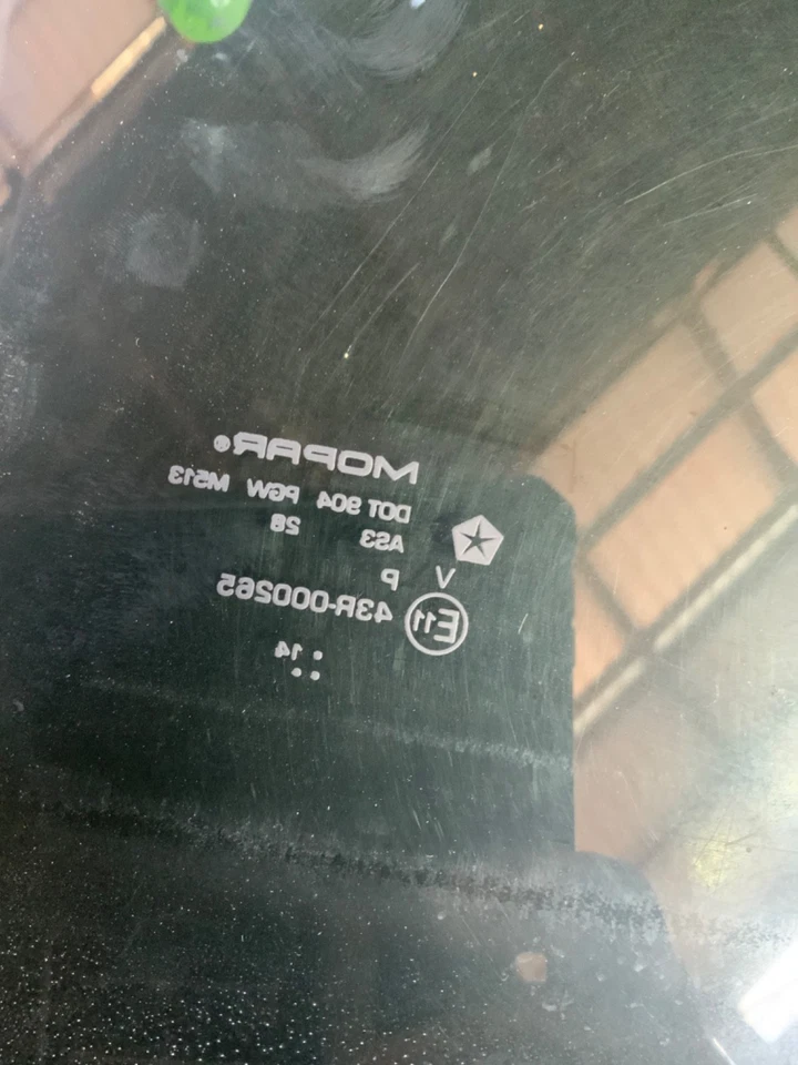 RAM 1500 2500 RH 2010-2018 doble cabina puerta trasera del lado del pasajero ventana vidrio OEM Foto 4 de 4