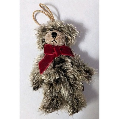 Vtg Bath & Body Works Brown Teddy Bear Plush Ornament Furry Aspen Jointed 4.5''