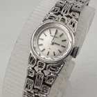 Vintage Seiko Hand Winding Mechanical Watch 11-0549 Women Silver 17 Jewels 6.5"