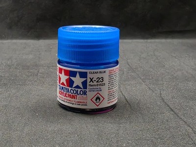 Tamiya X-23 Clear Blue Acrylic Paint 10ml Mini Bottle 81523