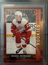 Upper Deck 2018-19 Copper  Glossy Rookies Michael Rasmussen #R-9 Red Wings