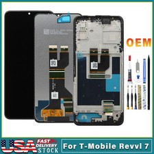 OEM LCD Display Touch Screen Digitizer  Frame For T-Mobile Revvl 7 5G TMRV075G