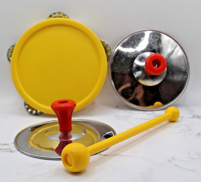 VTG Fisher Price Replacements MARCHING BAND DRUM #921  Stick Cymbal Tambourine