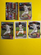 5 card Tink Hence lot 2020 1st Bowman 2025 Bowman Chrome Top 100 & Base LOOK!