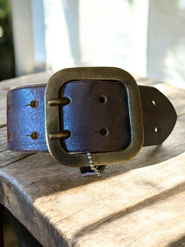 Ledergürtel Braun Used Made In Italy Unisex Größe Medium 38” Zoll - Bild 1 von 10