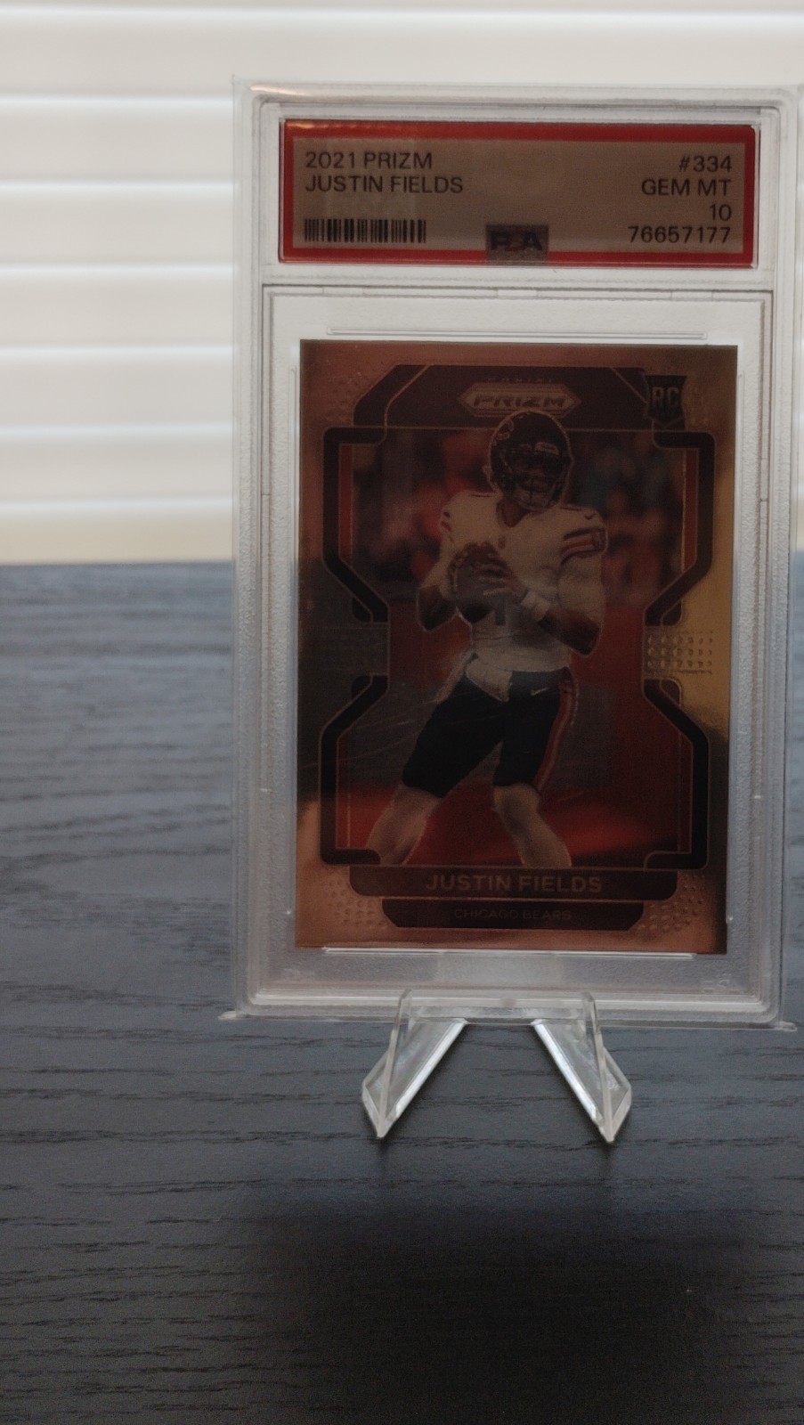 Panini Prizm Justin Fields #334 PSA 10 Rookie Chicago Bears Football 2021