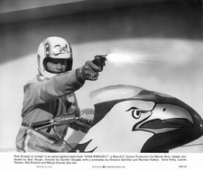 Evel Knievel firing gun from bike from the film Viva Knievel! 1977 Old Photo