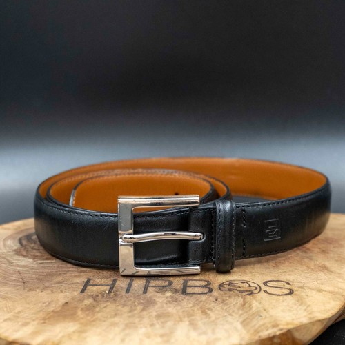 Cintura uomo in pelle tubolare SIMPLYUP 8043 Nera - Emporio Cattani