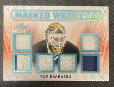 2017-18 LEAF TOM BARRASSO MASKED WARRIORS PATCH #ed 5/7