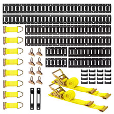 E-Track Tie-Down Rail Kit 8-Pack 5Ft. 4Ft. 2Ft. 1Ft.  E Track Rails, 36-Pieces
