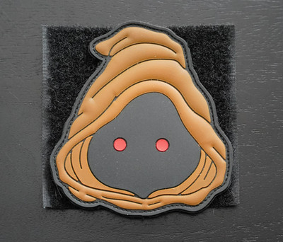 STAR WARS 3D RUBBER JAWA HEAD 3'' HOOK LOOP PATCH