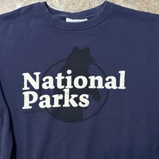 Parks Project Sweatshirt Womens Large Blue National Parks Long Sleeve Crew